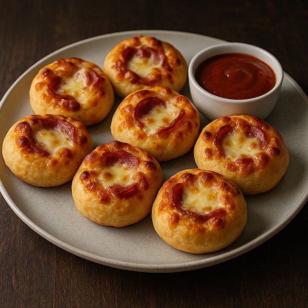 Pizzabrötchen Salami und Käse